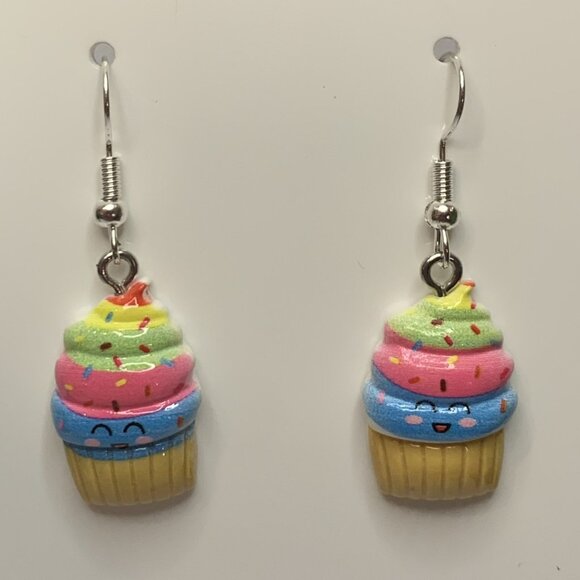 Cupcake Earring, Funny Food Earring, Gay Pride Earring, Baking Ear… - Picture 7 of 9